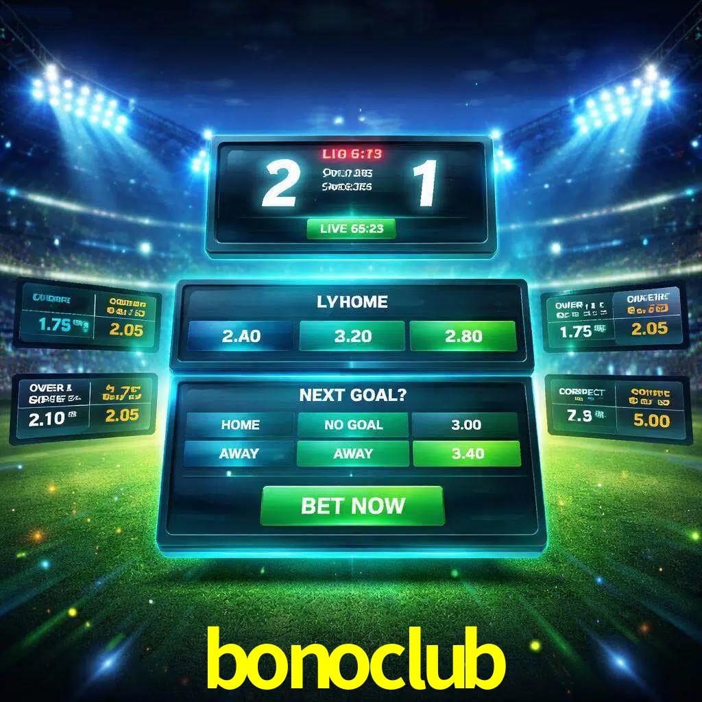 Vista de apuestas en vivo bonoclub durante un partido en curso